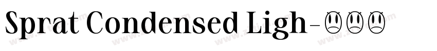 Sprat Condensed Ligh字体转换